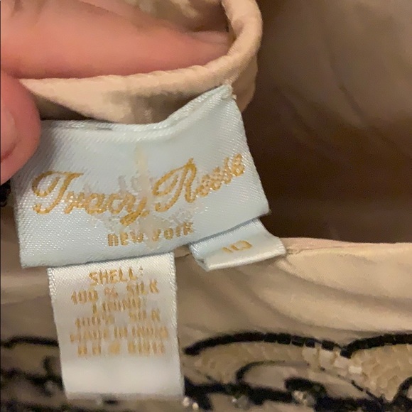 Tracy Reese Silk Beaded Sleeveless Dress Size 10 - Picture 3 of 7